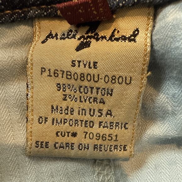 Women's 7 For All Mankind DOJO Blue Jean Capri's Size 27 Made In USA Med Wash - Picture 10 of 13